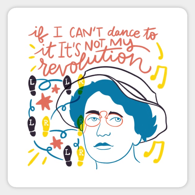 Emma Goldman quote Sticker by Awesome quotes